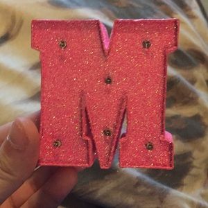 Light up M locker decor